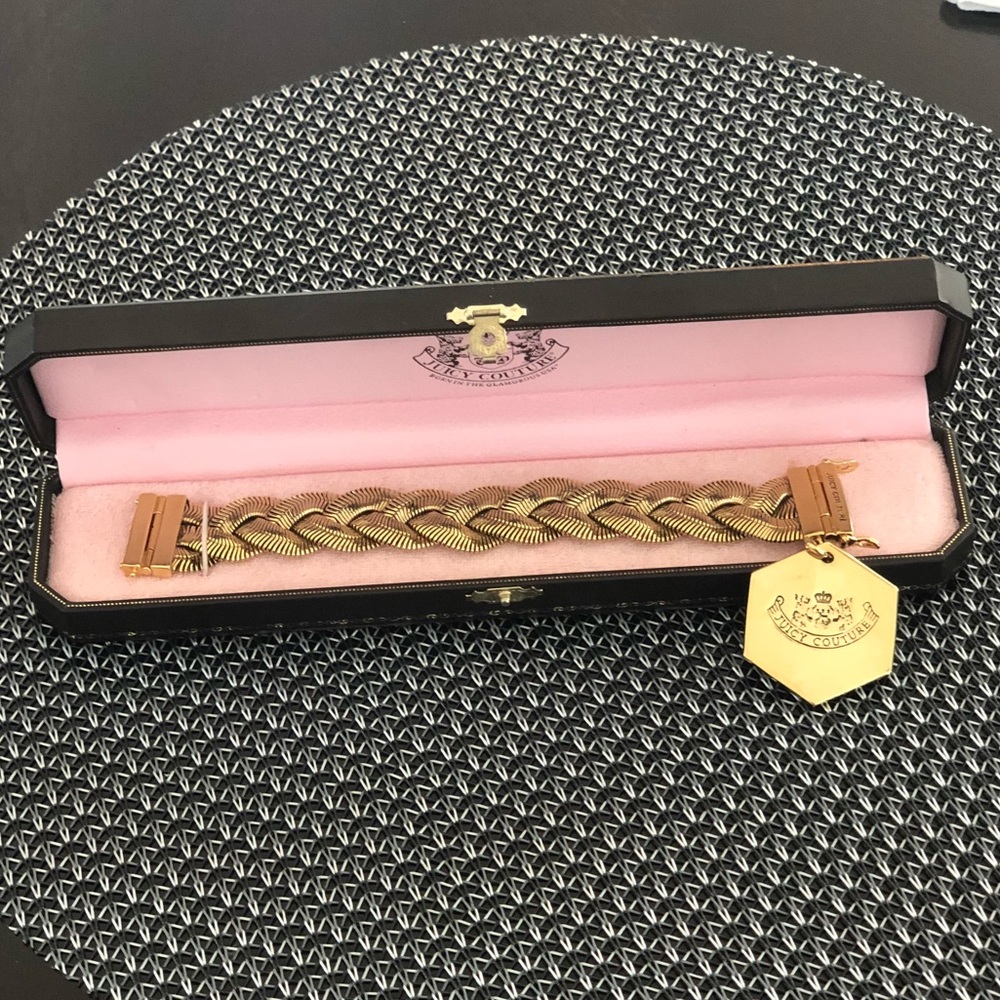Juicy Couture Gold Braided Bracelet
